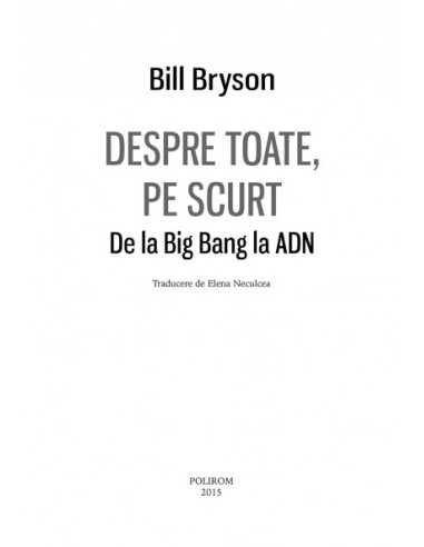 Despre toate, pe scurt