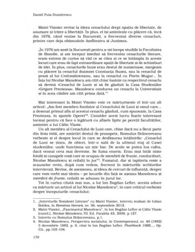 O istorie a Cenaclului de Luni