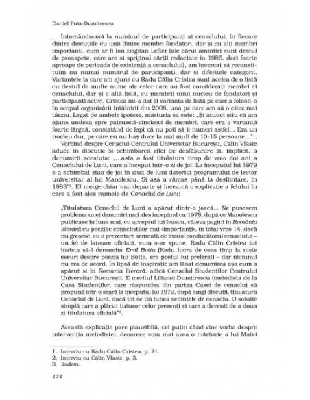 O istorie a Cenaclului de Luni