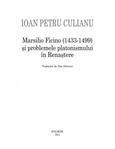 Marsilio Ficino (1433-1499) şi...