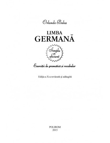 Limba germană. Exerciții de gramatică...