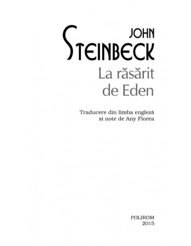 La răsărit de Eden La răsărit de Eden
