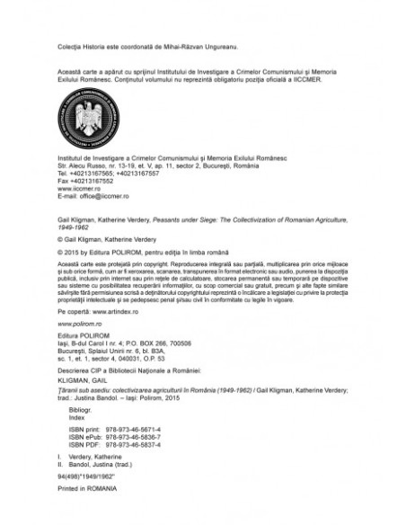 Țăranii sub asediu. Colectivizarea agriculturii în România (1949-1962)