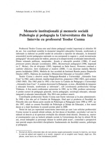 Psihologia Socială. Nr. 36 (II)/2015...