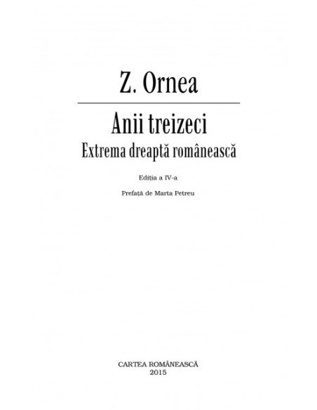 Anii treizeci. Extrema dreaptă românească