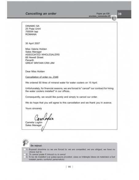 Modele de scrisori profesionale în limba engleză (ediția 2016)