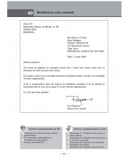 Modele de scrisori profesionale în limba engleză (ediția 2016)