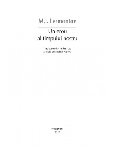 Un erou al timpului nostru