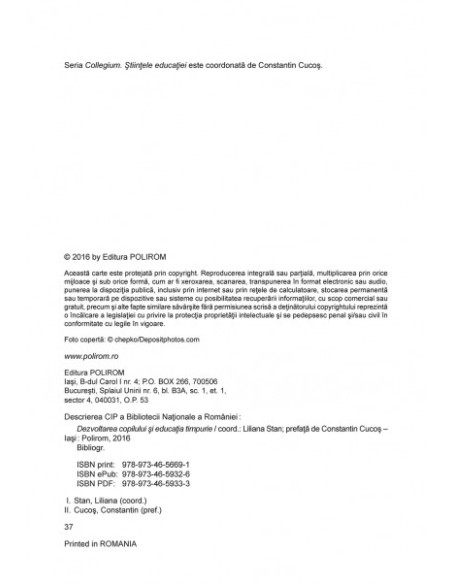 Dezvoltarea copilului și educația timpurie