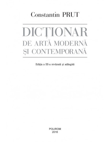 Dicţionar de artă modernă şi... Dicţionar de artă modernă şi...