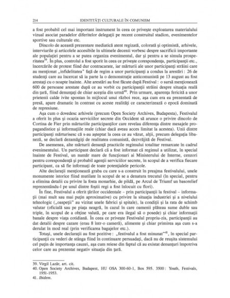 Identități sociale, culturale, etnice și religioase în comunism