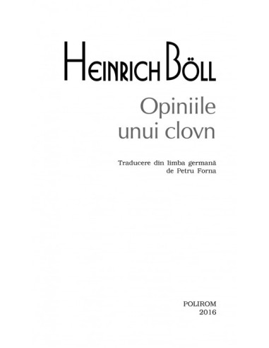 Opiniile unui clovn (ediţie de buzunar)