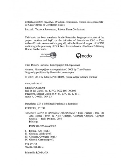 Autismul. Teorie și intervenție educațională (ediția 2016)