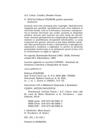 Pescăruşul * Unchiul Vanea