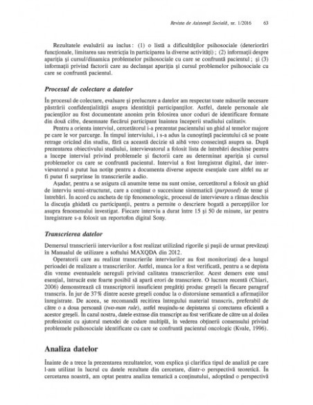 Revista de Asistență Socială. Nr. 1/2016