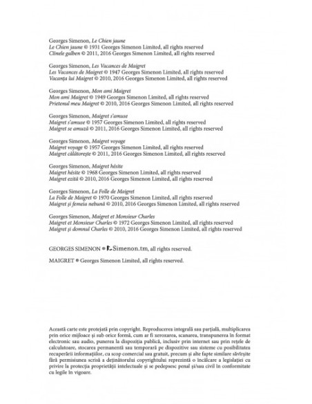 Integrala Maigret. Volumul VI