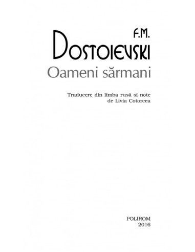 Oameni sărmani Oameni sărmani