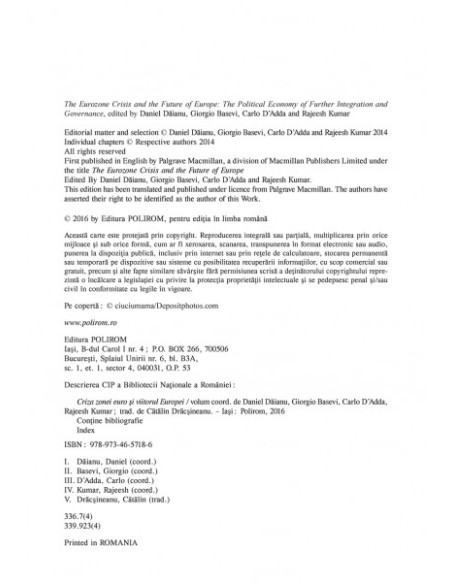 Criza zonei euro şi viitorul Europei