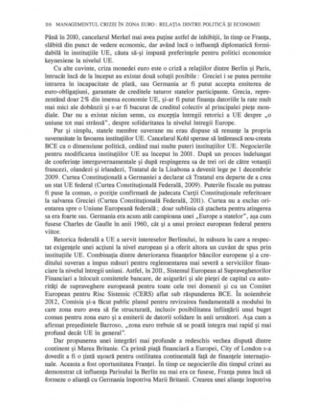 Criza zonei euro şi viitorul Europei