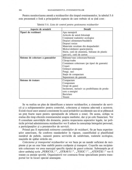 Managementul evenimentelor personale, organizaţionale, internaţionale