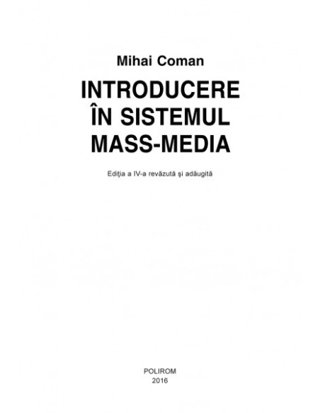 Introducere în sistemul mass-media