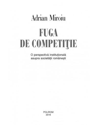 Fuga de competiție. O perspectivă...