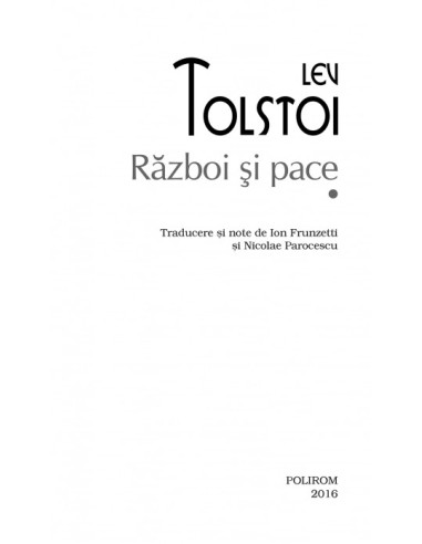 Război şi pace (2 volume) Război şi pace (2 volume)