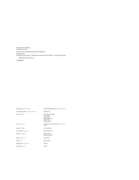 Architectures of memory / Arhitecturi ale memoriei