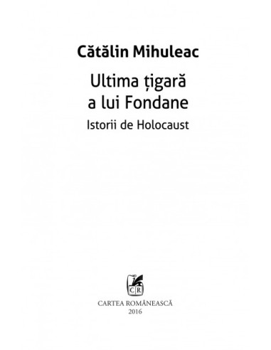 Ultima ţigară a lui Fondane