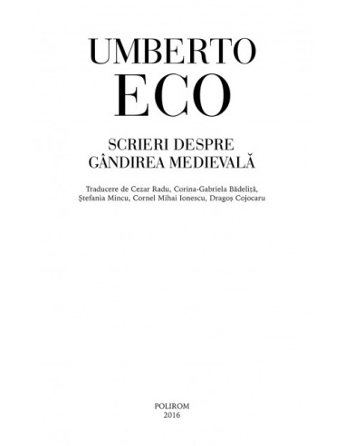 Scrieri despre gândirea medievală Scrieri despre gândirea medievală