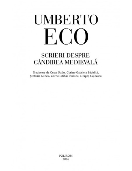 Scrieri despre gândirea medievală