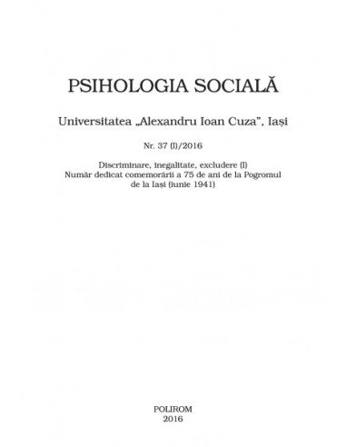 Psihologia Socială. Nr. 37 (I)/2016 –...
