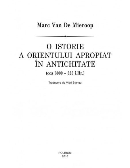 O istorie a Orientului Apropiat în Antichitate