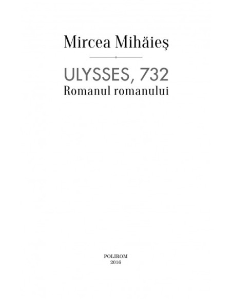 Ulysses, 732. Romanul romanului