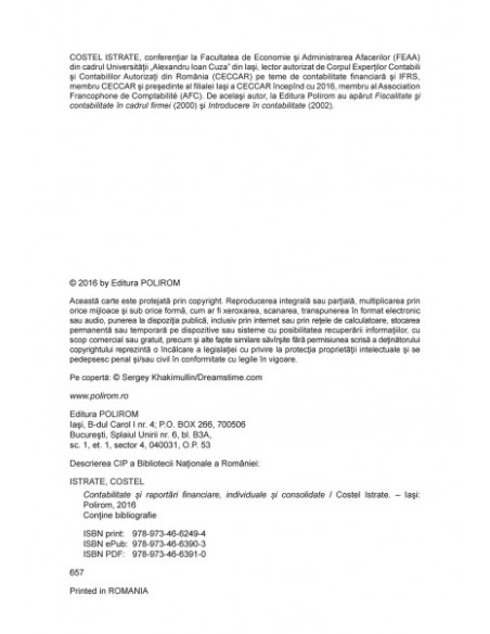 Contabilitate şi raportări financiare individuale şi consolidate