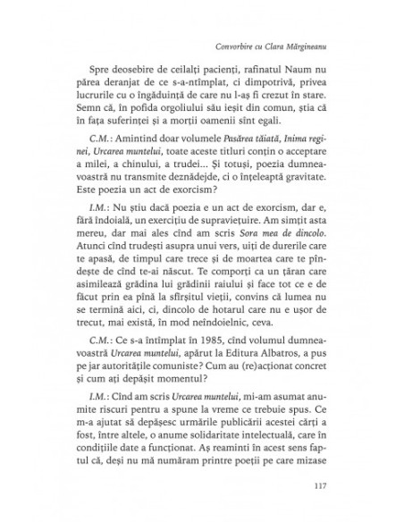 Am reuşit să rămîn eu însămi (interviuri)