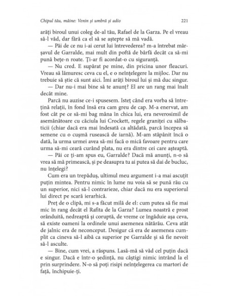 Chipul tău mîine. Venin şi umbră şi adio