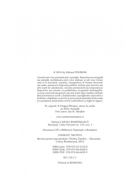 Recviem pentru ţara pierdută