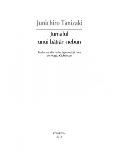 Jurnalul unui bătrîn nebun