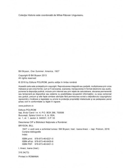 1927. O vară care a schimbat lumea