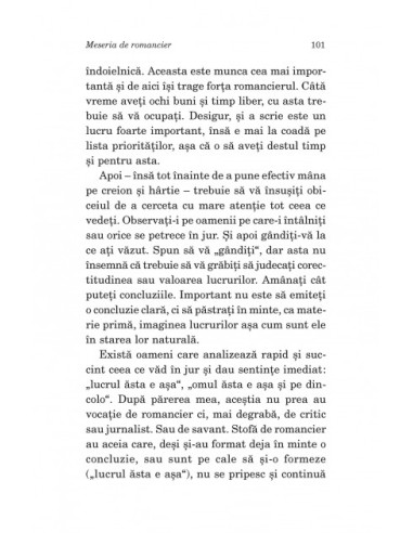 Meseria de romancier