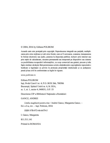 Limba maghiară pentru tine (ediția a...