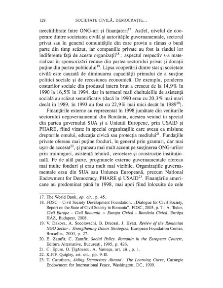 Societate civilă, democraţie şi construcţie instituţională