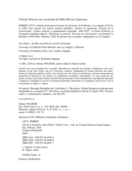 Gloria şi decăderea Anei Pauker