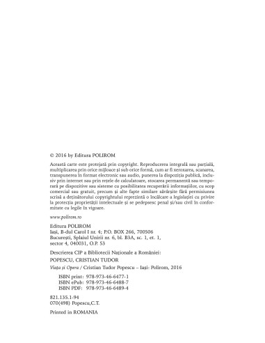 Viaţa şi Opera