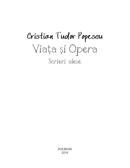 Viaţa şi Opera