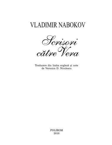 Scrisori către Vera Scrisori către Vera