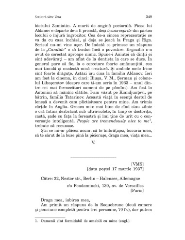 Scrisori către Vera Scrisori către Vera