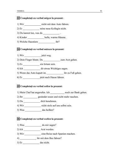 Limba germană. Exerciţii de gramatică...