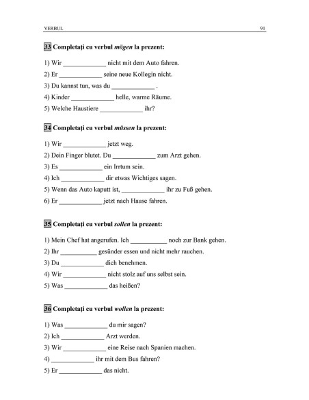 Limba germană. Exerciţii de gramatică şi vocabular